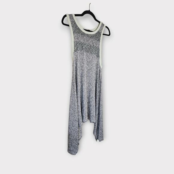 Free People Womens We The Free Bumble Bees Knees Gray Drape Tank Top M Boho Chic - Picture 3 of 8